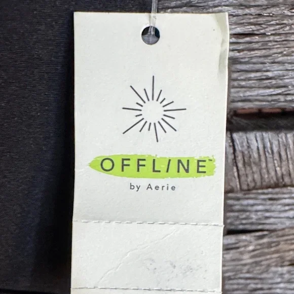 Women’s Aerie Offline High Rise Real Me Flare Leggings Black Size Small Long - Picture 7 of 7